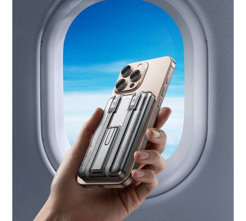 УМБ Power Bank Remax CX-1 5000mAh PD20W з бездротовою зарядкою та підставкою (with cable Type-C+Lightning)