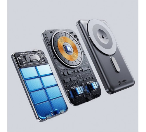 УМБ Power Bank Remax CX-1 5000mAh PD20W з бездротовою зарядкою та підставкою (with cable Type-C+Lightning)