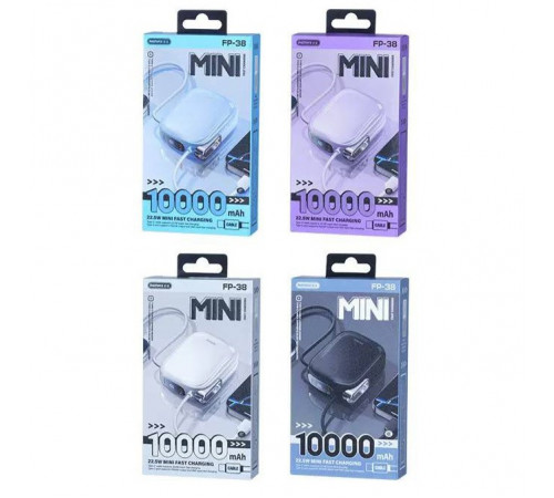 УМБ Power Bank Remax FP-38 10000mAh Morningstar 22.5W (with cable Type-C+Lightning)