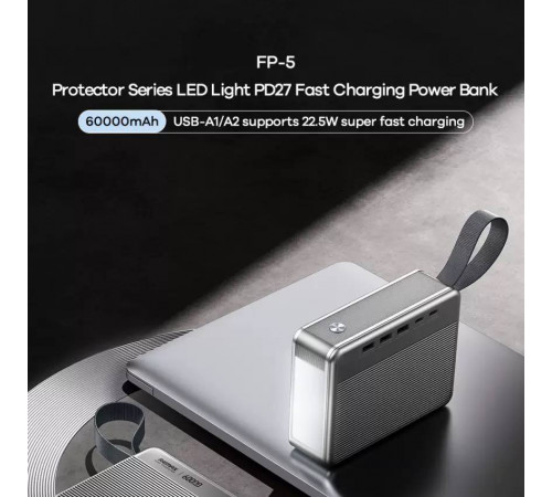УМБ Power Bank Remax FP-5 Protector 60000mAh PD27W з ліхтарем