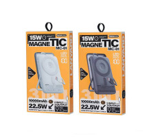 УМБ Power Bank Remax MC-01 10000mAh 22.5W з бездротовою зарядкою та підставкою (with cable Type-C)