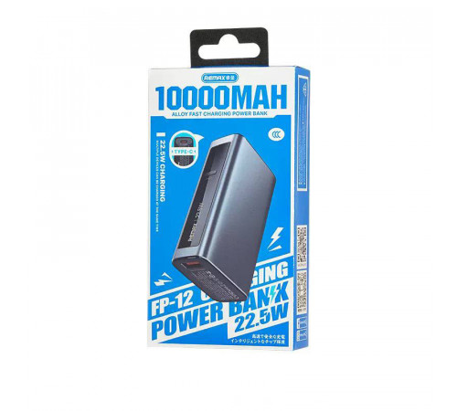 УМБ Power Bank Remax FP-12 Aluminum Alloy 10000mAh PD20W+22.5W