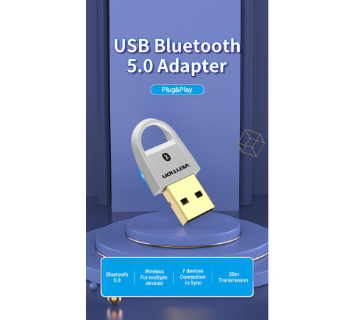 Адаптер Vention USB Bluetooth5.0 Adapter White (CDSW0) (CDSW0)
