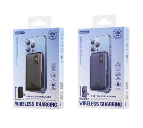 УМБ Power Bank Remax RPP-695 10000mAh PD20W+22.5W з бездротовою зарядкою та підставкою