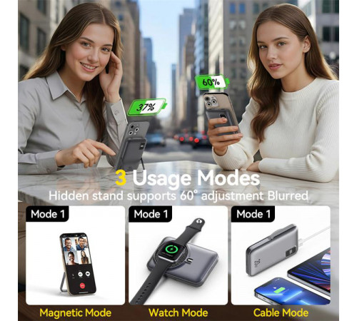 УМБ Power Bank Remax RPP-695 10000mAh PD20W+22.5W з бездротовою зарядкою та підставкою