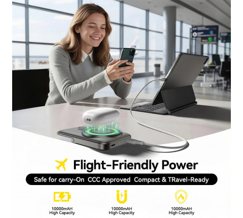 УМБ Power Bank Remax RPP-695 10000mAh PD20W+22.5W з бездротовою зарядкою та підставкою