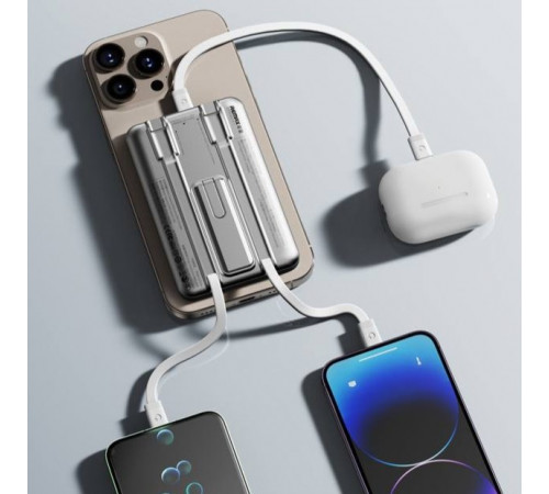 УМБ Power Bank Remax CX-2 10000mAh PD20W з бездротовою зарядкою та підставкою (with cable Type-C+Lightning)