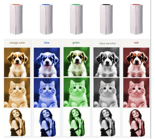 Набір кольорового термопаперу для дитячого фотоапарата (4шт)