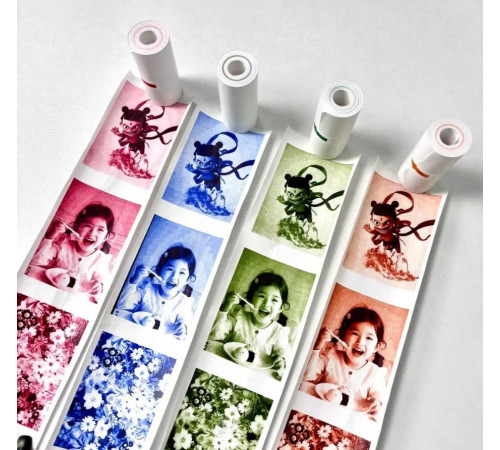 Набір кольорового термопаперу для дитячого фотоапарата (4шт)