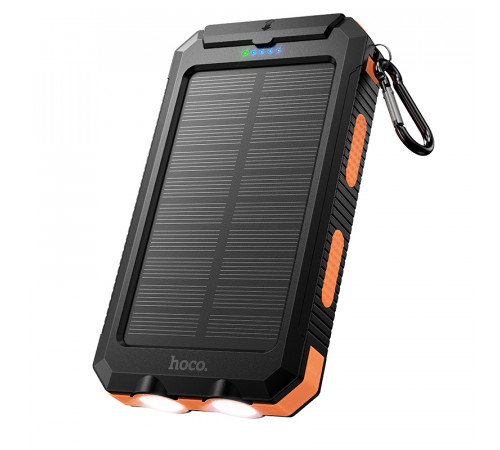 УМБ Power Bank Hoco J164 Platinum 8000mAh 2A (з ліхтарем, компасом, сонячною панеллю)