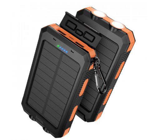 УМБ Power Bank Hoco J164 Platinum 8000mAh 2A (з ліхтарем, компасом, сонячною панеллю)