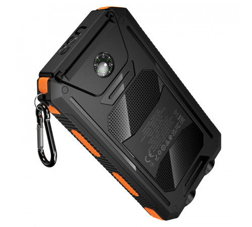 УМБ Power Bank Hoco J164 Platinum 8000mAh 2A (з ліхтарем, компасом, сонячною панеллю)