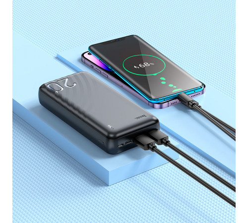 Зовнішній акумулятор HOCO J123A Element power bank(20000mAh) Black (6942007612067)