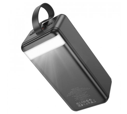 Зовнішній акумулятор HOCO J123C Element 22.5W+PD20W fully compatible power bank with digital display(60000mAh) Black (6942007612098)