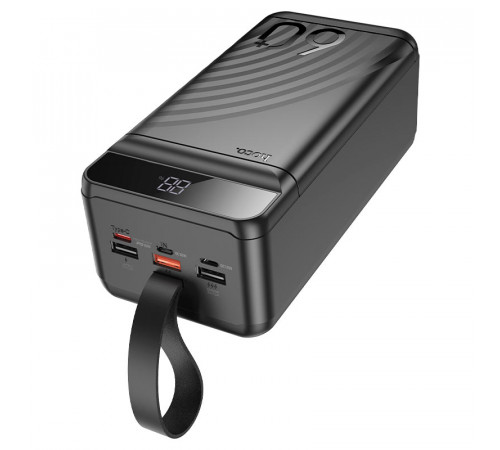 Зовнішній акумулятор HOCO J123C Element 22.5W+PD20W fully compatible power bank with digital display(60000mAh) Black (6942007612098)