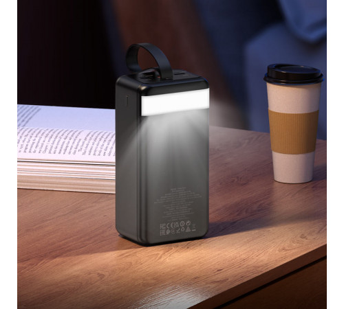 Зовнішній акумулятор HOCO J123C Element 22.5W+PD20W fully compatible power bank with digital display(60000mAh) Black (6942007612098)