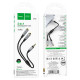 Аудіокабель HOCO UPA21 3.5mm male to 2*3.5mm female, nylon braid, 0.25m, Metal Gray (6931474766809)