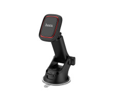 Автотримач для телефона HOCO CA42 Cool Journey in-car dashboard holder with stretch rod Black/Red (6957531093237)