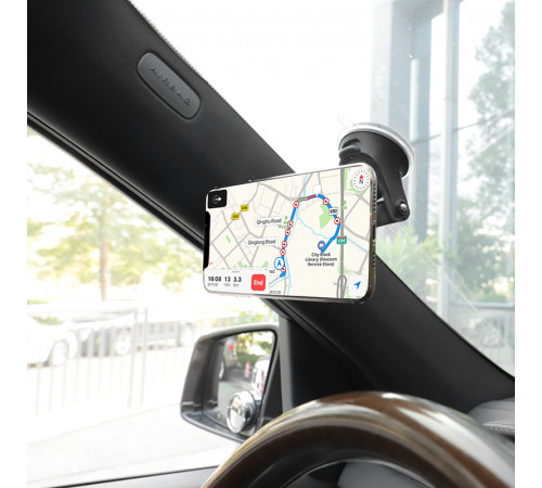 Автотримач для телефона HOCO CA42 Cool Journey in-car dashboard holder with stretch rod Black/Red (6957531093237)