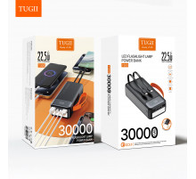 УМБ Power Bank TUGII WUW Y300 30000mAh PD22.5W+QC3.0 (with cable Type-C+Lightning) з ліхтарем