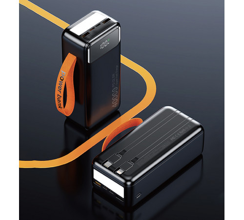 УМБ Power Bank TUGII WUW Y400 40000mAh PD22.5W+QC3.0 (with cable Type-C+Lightning) з ліхтарем