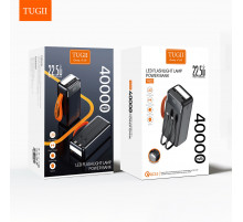 УМБ Power Bank TUGII WUW Y400 40000mAh PD22.5W+QC3.0 (with cable Type-C+Lightning) з ліхтарем
