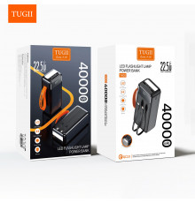 УМБ Power Bank TUGII WUW Y400 40000mAh PD22.5W+QC3.0 (with cable Type-C+Lightning) з ліхтарем