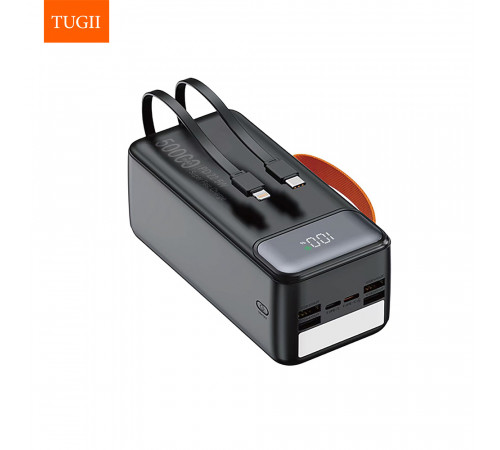 УМБ Power Bank TUGII WUW Y500 500000mAh PD22.5W+QC3.0 (with cable Type-C+Lightning) з ліхтарем