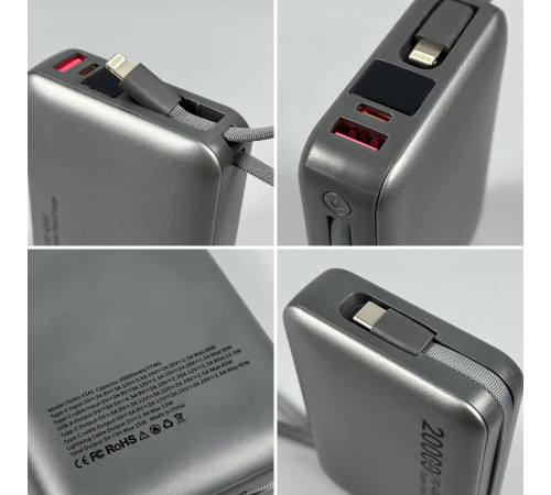 УМБ Power Bank TUGII WUW Y245 20000mAh PD45W (with cable Type-C+Lightning)