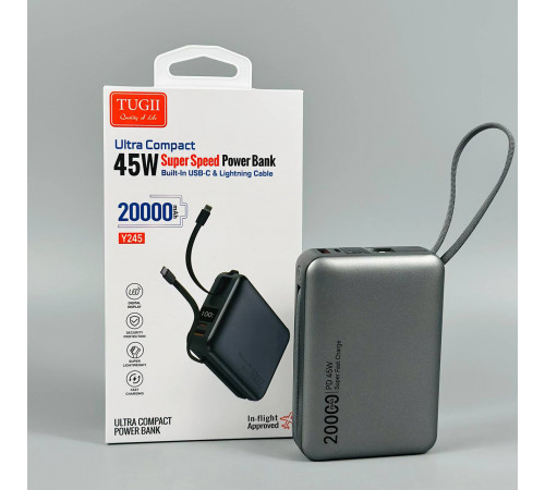УМБ Power Bank TUGII WUW Y245 20000mAh PD45W (with cable Type-C+Lightning)