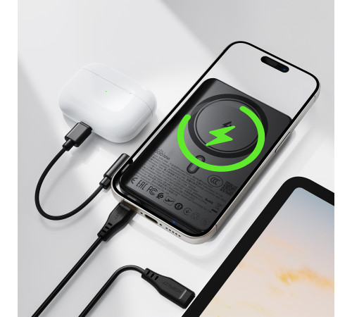 УМБ Power Bank AceFast M30 5000mAh Magnetic PD20W з бездротовою зарядкою (with cable Type-C to Type-C)