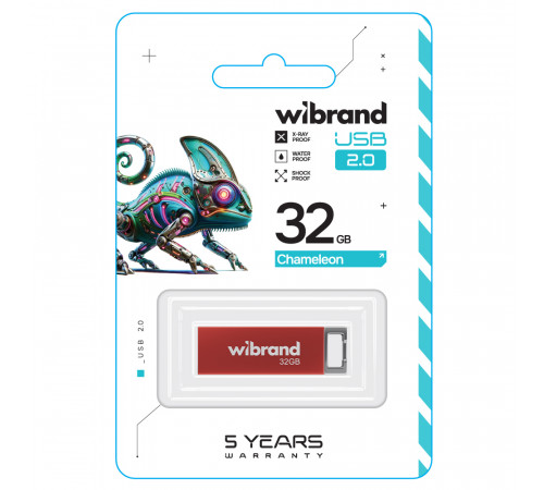 Флеш-накопичувач Wibrand USB 2.0 Chameleon 32Gb Red (WI2.0/CH32U6R)