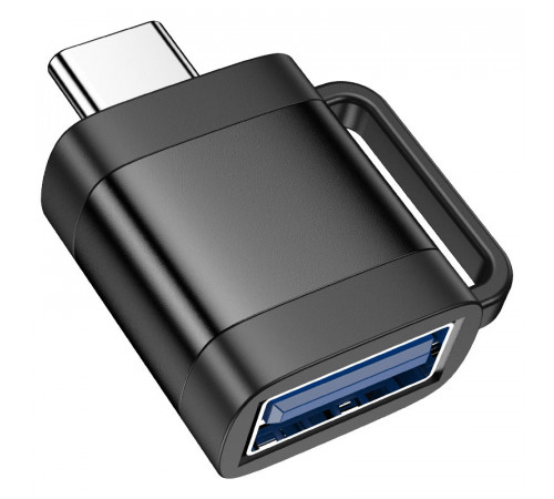 Адаптер HOCO UA31C Type-C male to USB female OTG adapter Black (6942007628129)