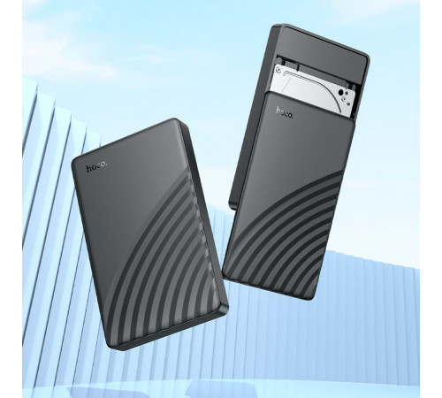 Зовнішня кишеня для накопичувача HOCO HB46 USB3.0 2.5-inch SATA hard drive enclosure Black (6942007628266)
