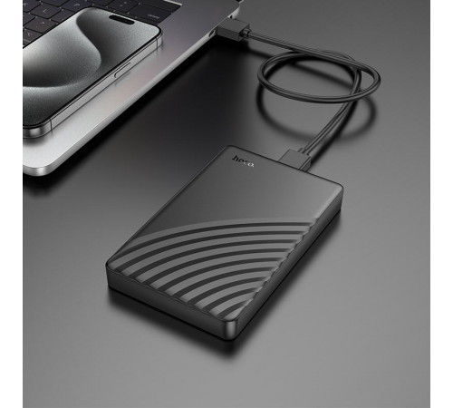Зовнішня кишеня для накопичувача HOCO HB46 USB3.0 2.5-inch SATA hard drive enclosure Black (6942007628266)