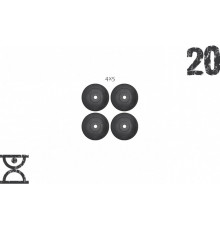 20 кг (4x5) дисків, покритих пластиком (31 мм)