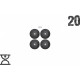 20 кг (4x5) дисков, покрытых пластиком (31 мм)
