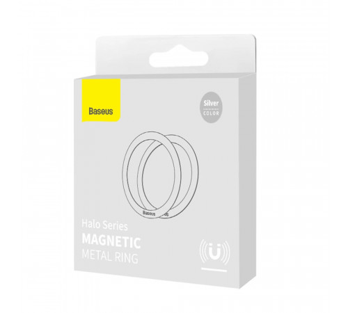 Пластина для магнітного тримача Baseus Halo Series Magnetic Metal Ring（2pcs/pack）Silver (PCCH000012)