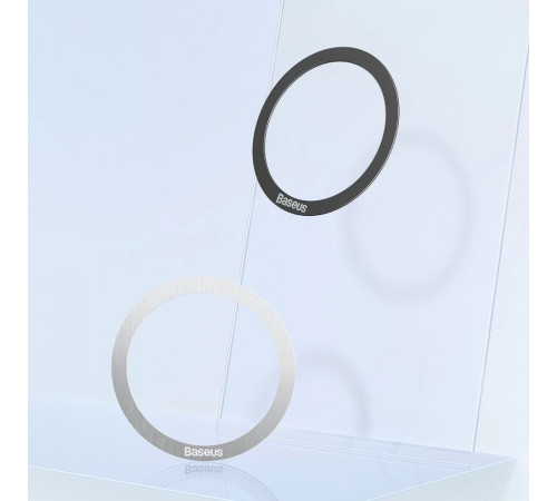 Пластина для магнітного тримача Baseus Halo Series Magnetic Metal Ring（2pcs/pack）Silver (PCCH000012)