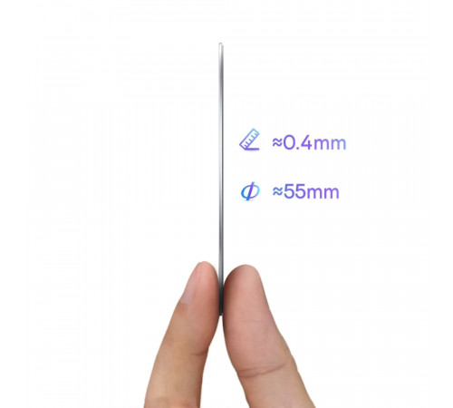 Пластина для магнітного тримача Baseus Halo Series Magnetic Metal Ring（2pcs/pack）Silver (PCCH000012)