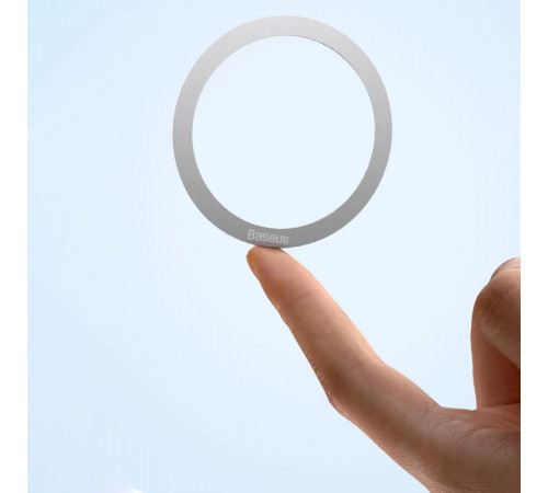 Пластина для магнітного тримача Baseus Halo Series Magnetic Metal Ring（2pcs/pack）Silver (PCCH000012)