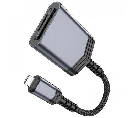 Card Reader (Перехідник OTG) Hoco UA25 2in1 Lightning to SD+TF 2TB 480Mbps