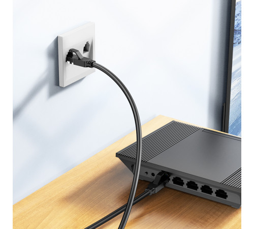 Кабель мережевий патч-корд для інтернету Borofone BUS01 Category 6 Gigabit 5m