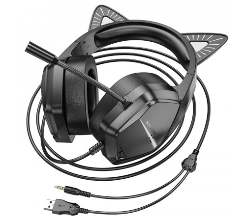 Навушники комп'ютерні дротові Borofone BO106 Cute Cat gaming