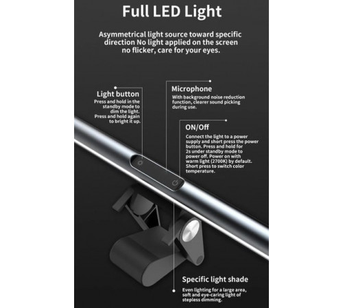 Світлодіодна лампа на монітор та екран Remax RT-E910 Lightsee Series Aluminum