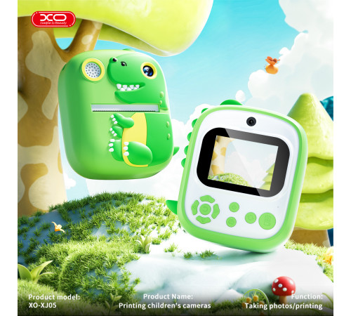 Дитяча фотокамера XO XJ05 front and rear dual camera з функцією друку