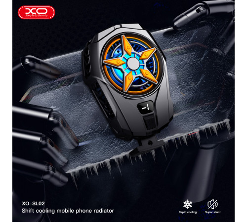 Охолоджувач для телефону XO SL02 (2 швидкості, з цифровим дисплеєм) (магнітний+затискач)