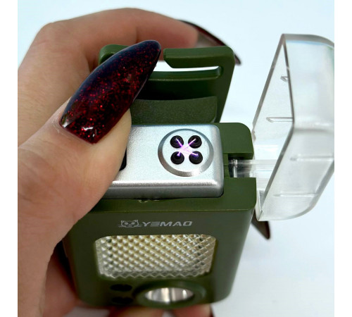 Ліхтар налобний-запальничка YM-T618 (LED, COB, Motion Sensor, Li-Ion акумулятор, Type-C)