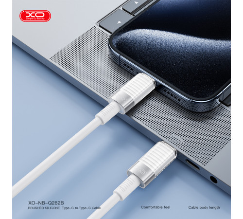 Data Cable XO NB-Q282B Brushed Silicone Type-C to Type-C 60W 1m