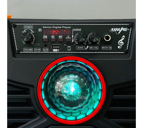 УЦІНКА Колонка JTLC JT-820 з RGB-підсвічуванням та мікрофоном (25,0*24,8*41,3 см) (не працює Bluetooth)